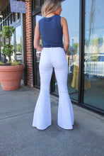 Load image into Gallery viewer, Hannah White Denim Flare Jeans
