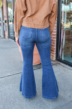 Load image into Gallery viewer, Good Girl Dark Denim Flare Jeans
