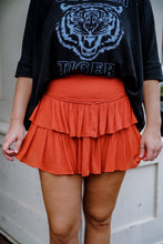 Load image into Gallery viewer, Party Time Ruffle Skirt- Rust
