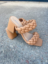 Load image into Gallery viewer, Katiann Braided Heels- Camel
