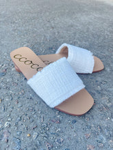 Load image into Gallery viewer, Eliza White Tweed Sandals
