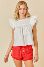 Load image into Gallery viewer, Casually Chic Babydoll Top- White
