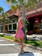 Load image into Gallery viewer, Light Up The Sky Red Gingham Dress
