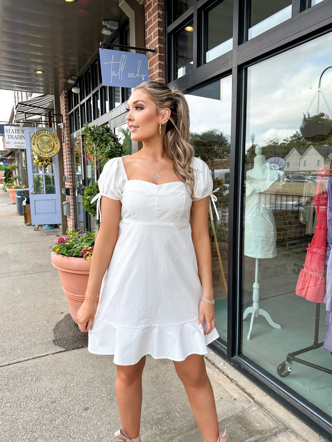 Love This Feeling White Babydoll Mini Dress