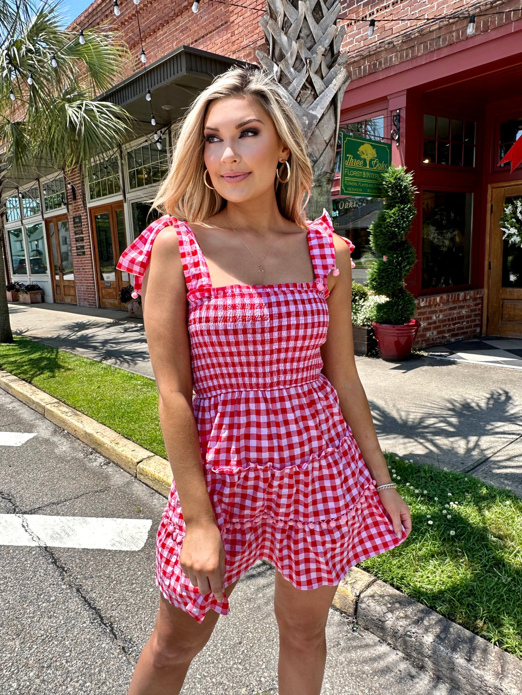 Light Up The Sky Red Gingham Dress – Tall Oaks Boutique Light Up The Sky Red Gingham Dress – Tall Oaks Boutique