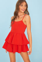 Load image into Gallery viewer, Free Your Mind Red Tiered Romper
