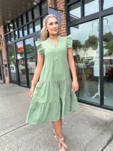 Load image into Gallery viewer, Closer To My Dreams Midi Dress- Sage
