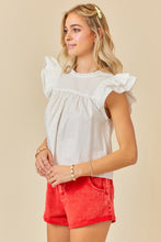 Load image into Gallery viewer, Casually Chic Babydoll Top- White
