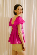 Load image into Gallery viewer, Fabulous Feeling Puff Sleeve Magenta Top
