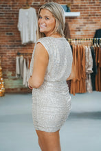 Load image into Gallery viewer, Perfect Moment Sequin Dress- Cream

