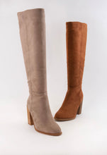Load image into Gallery viewer, Nicole Knee- High Faux Suede Boots- Taupe
