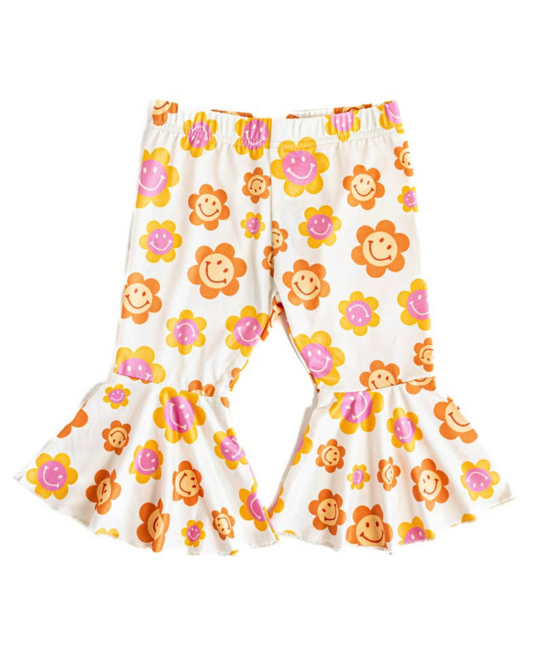 Girls Lina Pleated Bell Bottoms- Far Out Floral