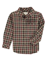Load image into Gallery viewer, Boys Brown Plaid Woven Shirt
