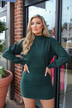Load image into Gallery viewer, I&#39;m The Problem Dark Green Long Sleeve Dress
