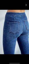 Load image into Gallery viewer, Good Girl Dark Denim Flare Jeans
