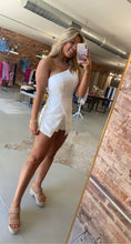 Load image into Gallery viewer, Talk About Charm One Shoulder Romper- Off White
