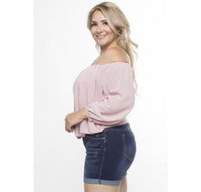 Load image into Gallery viewer, She&#39;s The One Curvy Chiffon Off Shoulder Top
