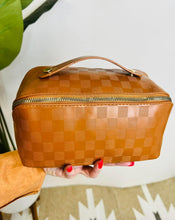 Load image into Gallery viewer, The Madison Luxe Cosmetic Bag- Brown
