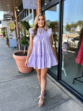 Load image into Gallery viewer, My Darling Heart Ruffle Babydoll Dress- Lilac
