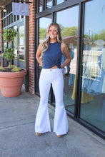Load image into Gallery viewer, Hannah White Denim Flare Jeans
