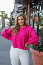 Load image into Gallery viewer, Good Together Fuchsia Sweater Top
