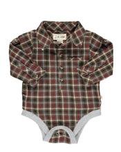 Load image into Gallery viewer, Boys Brown Plaid Woven Shirt
