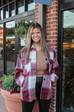 Load image into Gallery viewer, Off To The Hayride Burgundy Plaid Shacket
