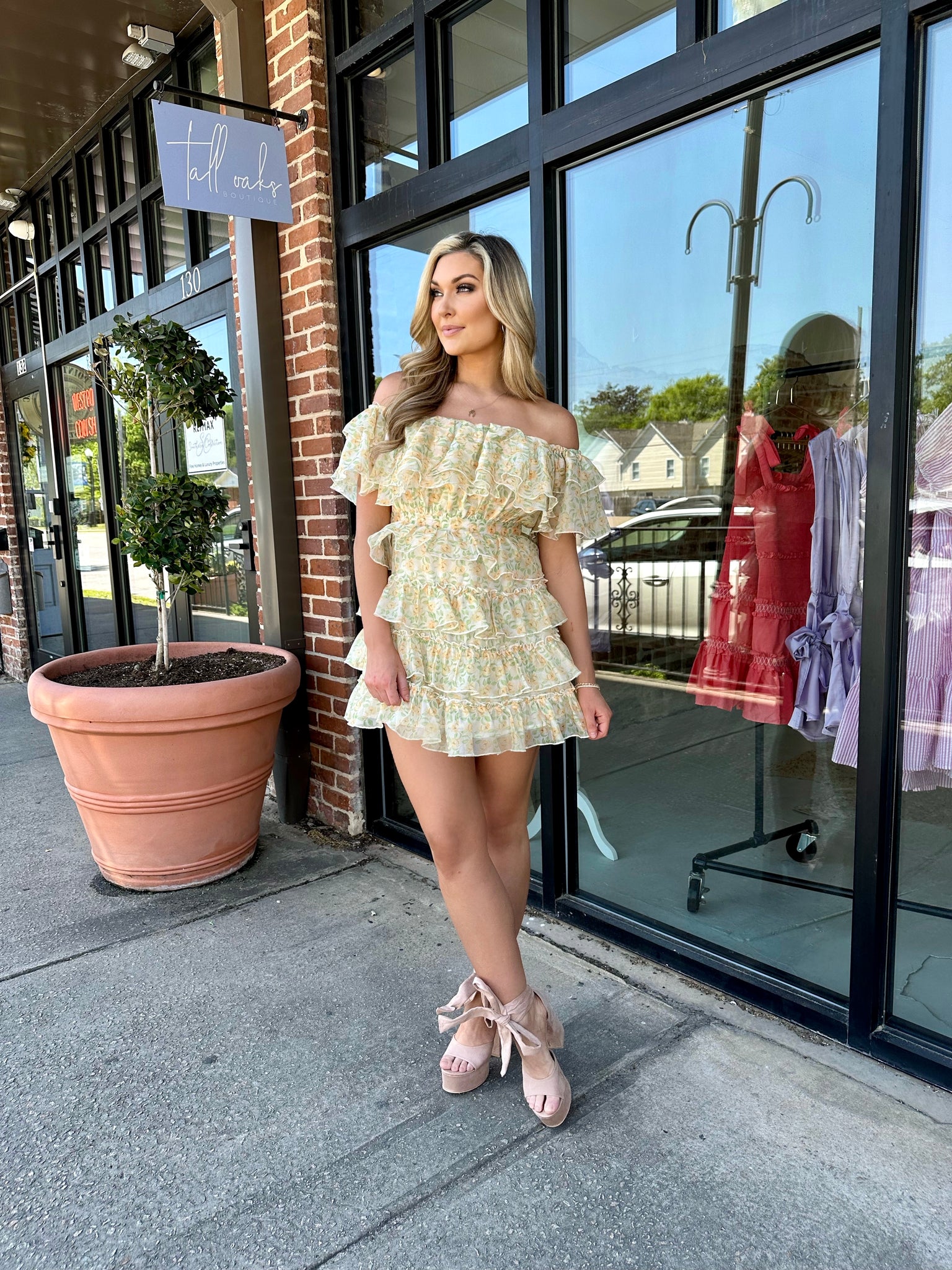 Meet Me In Spring Floral Mini Dress Tall Oaks Boutique Meet Me In Spring Floral Mini Dress Tall Oaks Boutique
