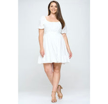 Load image into Gallery viewer, Caught Feelings Curvy White Dress
